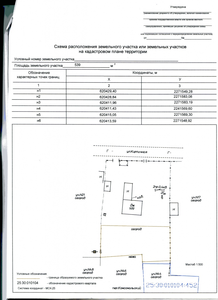 Составление схемы участка для предварительного согласования